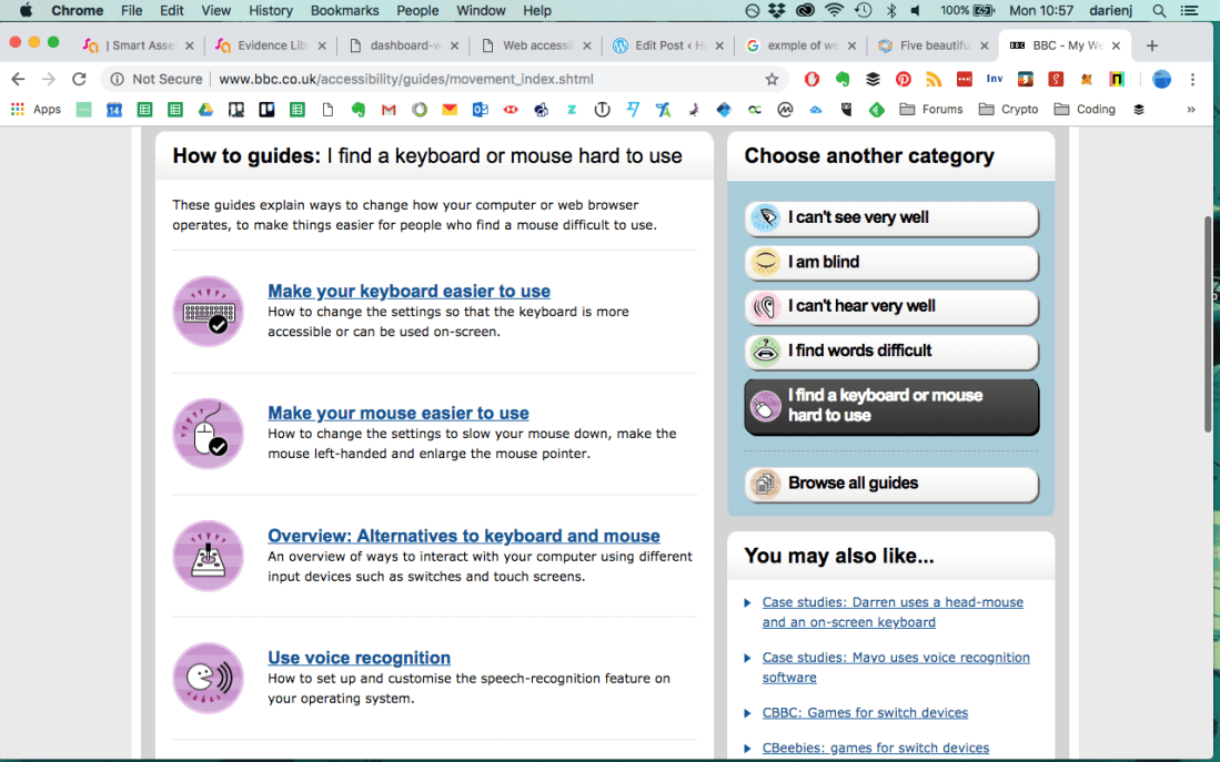 bbc website mobility help